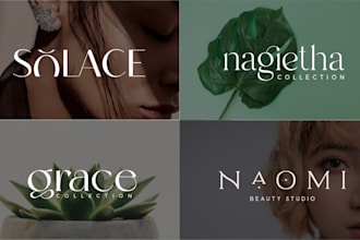 do custom luxury wordmark lettermark typography font text lettering logo design