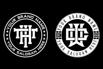initials text luxury letters monogram clothing brand logo design