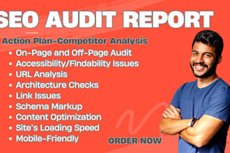 provide website technical SEO audit and competitor analysis with action plan
