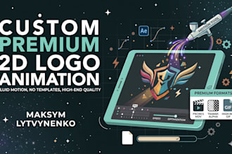 create a custom premium 2d logo animation and reveal