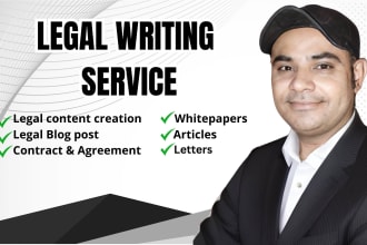 do legal writing articles and legal research or contracts