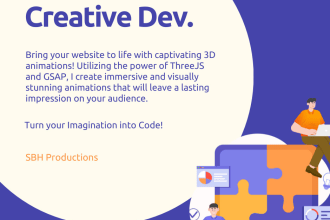do 2d 3d animation in threejs and gsap for a better UX