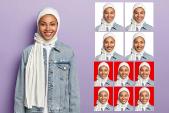 do passport size photo, headshot from any photo in 30mins