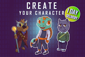 anthropomorphic character for merchandise