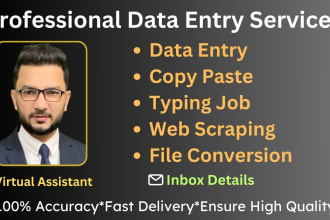do data entry web scraping copy paste file conversion