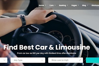design or redesign car rental website, rental website, booking website