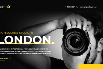 design photography website and wedding photography with booking