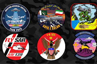 design aviation, military, rescue, lifeguard patches