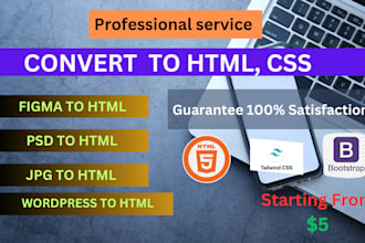 your front end web developer specially for responsive HTML and CSS website