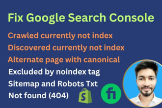 fix index coverage errors on google search console