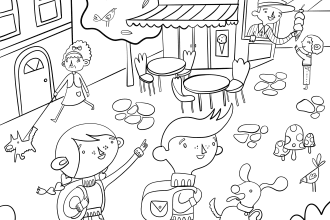 illustrate pictures for your coloring book