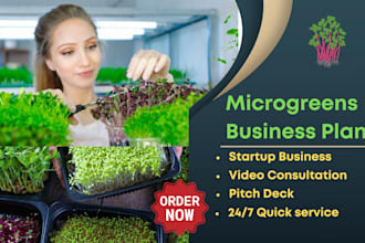 write microgreens business plan for startup business