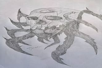 draw freestyle sketch, anime sketch, character sketch, custom illustration