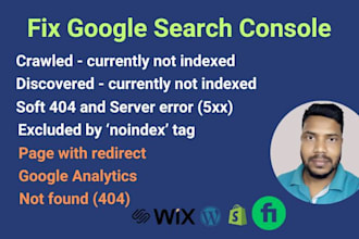 fix google analytics, search console, coverage errors and  tag manager