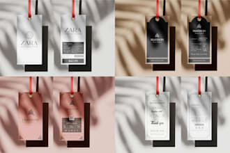create hang tag, price tag, care label, clothing label, product label