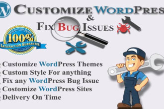 fix wordpress errors and html css issues