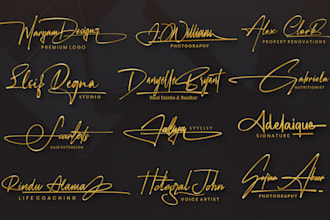 design autograph and artistic handwritten signature logo