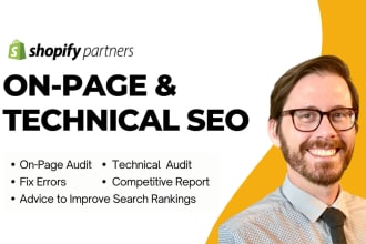 perform technical and on page SEO to optimize your shopify store