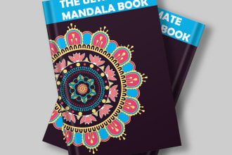 design mandala coloring book cover, mandala art and interior for amazon kdp