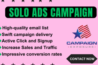 do USA email marketing solo ads campaign, affiliate link promotion MLM leads