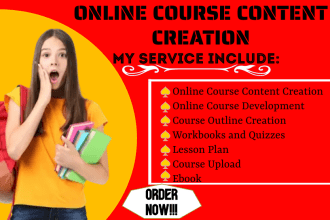 write ebook online course content course curriculum lesson plan course upload