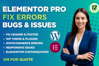 fix wordpress elementor errors, responsive issues and divi page builder bugs