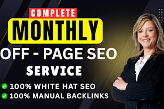 monthly SEO service with backlinks for fast google ranking,