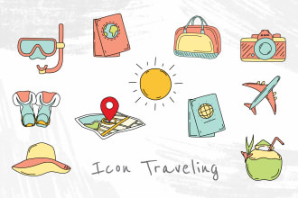 design hand drawn doodle,  icon, abstract, patterns, illustration