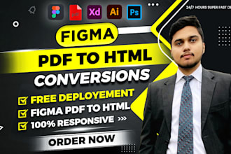 convert figma to html,pdf to html css and bootstrap