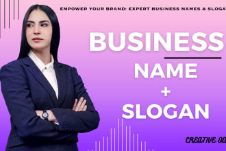 create catchy business name and slogan