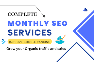 provide complete monthly SEO service package for google top ranking