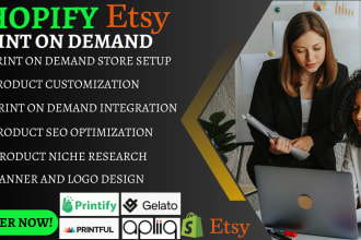 etsy shopify print on demand shopify manager printify printful print on demand