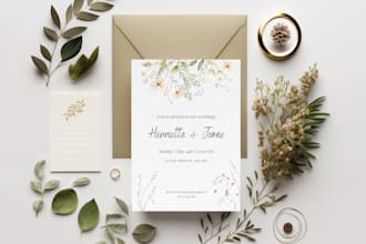 design a beautiful wedding invitation for you