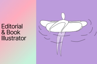hand draw book and editorial illustrations