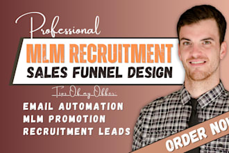 mlm sales funnel, MLM recruitment funnel, MLM landing page MLM website promotion