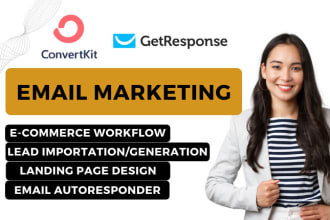 setup highly converting getresponse, convertkit campaigns and automation