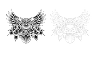 create oldschool tattoo design for you