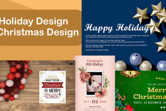 design birthday card, greeting card and event invitation cards