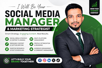 be your social media manager and marketing strategist