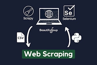 do web scraping, python web scraper, and build data bots