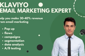 create  email marketing flows and campaigns using klaviyo
