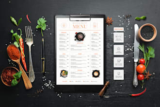 do amazing restaurant menu design
