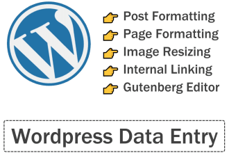 do wordpress data entry, posts formatting