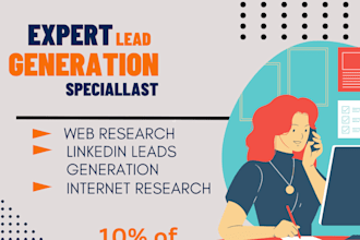 do web research, contact information, and linkedin lead generation