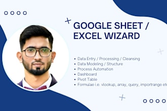 create dashboard, report in google sheet or excel