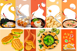 draw food vector illustration juicy by photos
