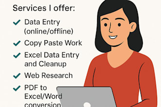 do accurate data entry, copy paste, and web research