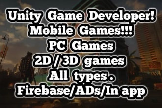 2d 3d unity game developer, game designer for unity game development prototype