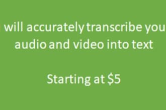 transcribe audio and video to text