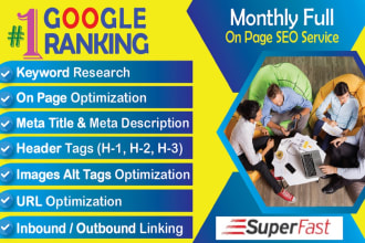do wordpress onpage SEO optimization service and monthly on page opt service
